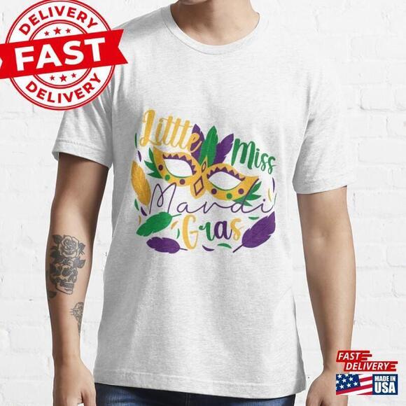 Tops - Little Miss Mardi Grass Essential T-Shirt Unisex Classic